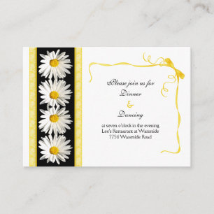 D'accompagnement Carte de réception de mariage Shasta Daisy