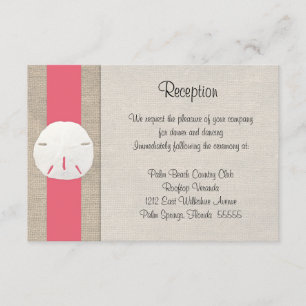 D'accompagnement Carte de réception de mariage sur la plage Dollar