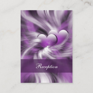 D'accompagnement Carte de réception de mariage violet