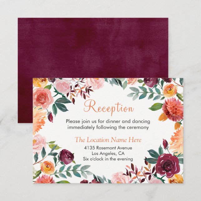 D'accompagnement Carte de réception du jardin botanique de Marsala  (Devant / Derrière)