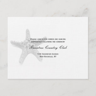 D'accompagnement Carte de réception étoile de mer - Noir