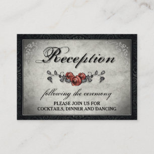 D'accompagnement Carte de réception Halloween gris et noir