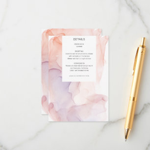 D'accompagnement Carte de réception moderne et élégante en soie tra