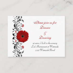 D'accompagnement Carte de réception Red Gerbera Daisy