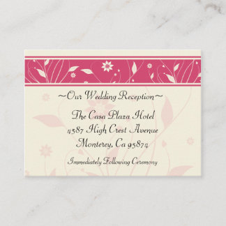 D'accompagnement Carte de réception romantique de mariage de printe