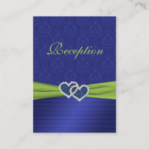 D'accompagnement Carte de réception Royal Blue Pleins et Chartreuse