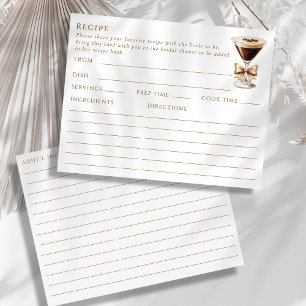 D'accompagnement Carte de recette à thème Espresso Martini à double