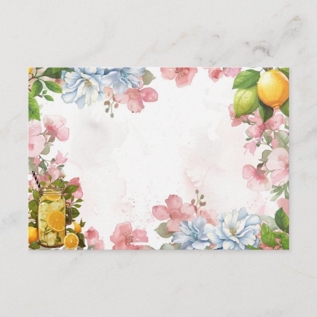 D'accompagnement Carte de recette blanche citron rose (Devant)