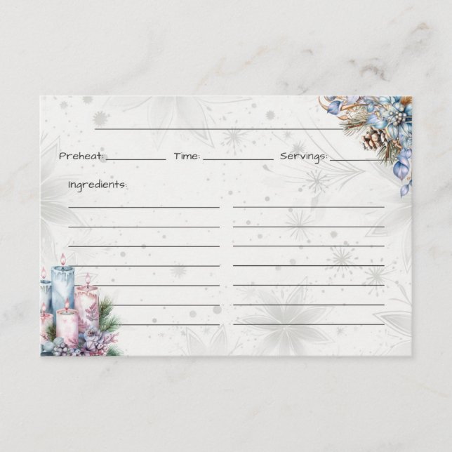 D'accompagnement Carte de recette de base pour épices d'hiver (Devant)