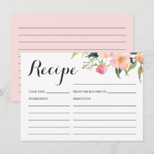 D'accompagnement Carte de recette de douche de mariée florale botan