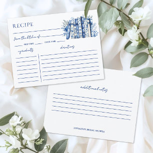 D'accompagnement Carte de recette de douche nuptiale Blue Book