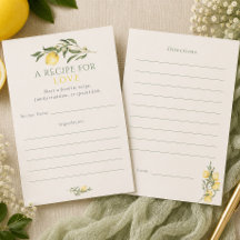 Carte de recette de douche nuptiale Main Squeeze C