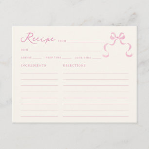 D'accompagnement Carte de recette de Fête des mariées à main douce 