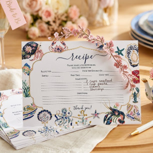 D'accompagnement Carte de recette de la soirée côtière de mariage p