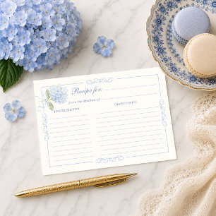 D'accompagnement Carte de recette de mariage élégante aux hortensia