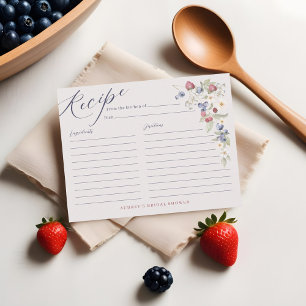 D'accompagnement Carte de recette Fête des mariées sucrée aux baies