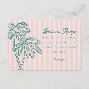 D'accompagnement Carte de recette Pastel Beach de Palm Springs rose