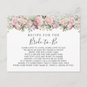 D'accompagnement Carte de recette Rose de jardin rose Fête des mari
