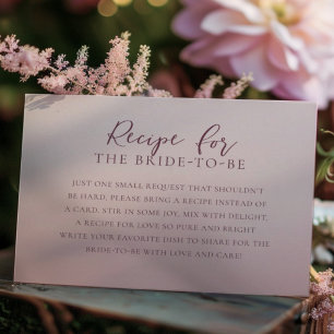 D'accompagnement Carte de recette simple en or rose pour la douche