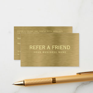 D'accompagnement Carte de référence Faux Gold Metal Texture