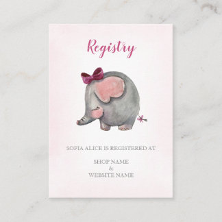 D'accompagnement Carte de registre | Baby shower fille | Carte d'ac