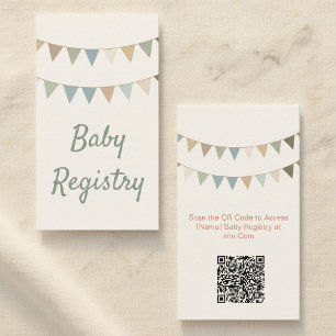 D'accompagnement Carte de registre QR Code pour la baby shower avec