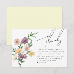 D'accompagnement Carte de remerciement florale Chic Wildflowers pou
