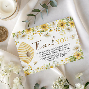 D'accompagnement Carte de remerciement florale Sweet Honey Bee