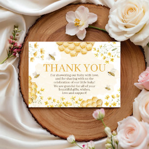 D'accompagnement Carte de remerciement pour Baby Shower Little Hone