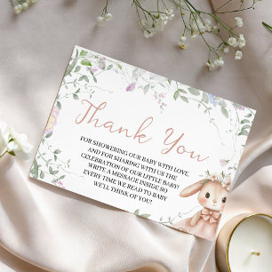 D'accompagnement Carte de Remerciement pour Baby Shower Some Bunny