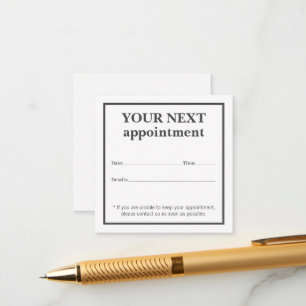 D'accompagnement Carte de rendez-vous simple Elegant Black White Be