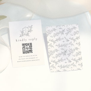D'accompagnement Carte de réponse de mariage avec code QR et initia