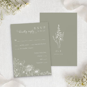D'accompagnement Carte de réponse de mariage avec insertion de fleu