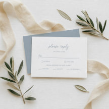 Carte de réponse de mariage élégante et propre en
