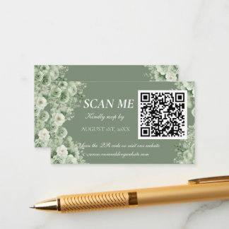 D'accompagnement Carte de réponse de mariage floral blanc vert saug
