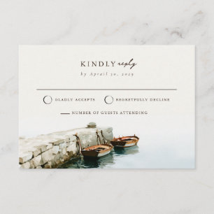 D'accompagnement Carte de réponse pour mariage sur la plage avec ba
