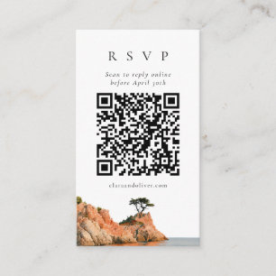 D'accompagnement Carte de réponse QR Code aquarelle de la côte de B