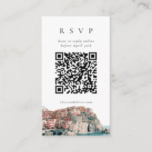 D'accompagnement Carte de réponse QR Code du village de Cinque Terr