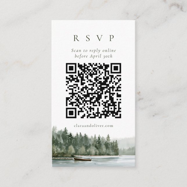 D'accompagnement Carte de réponse QR Code Pacific Northwest Pine La (Devant)