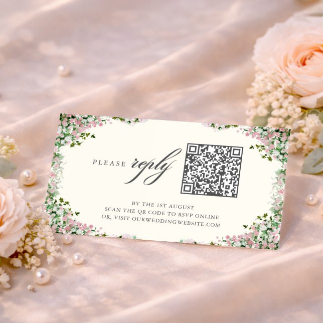 D'accompagnement Carte de réponse QR code pour mariage de jardin ro (Créateur téléchargé)