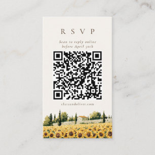 D'accompagnement Carte de réponse QR Code pour un mariage toscan av
