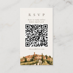 D'accompagnement Carte de réponse QR Code Tuscany Hill Town Italie