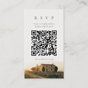 D'accompagnement Carte de réponse QR pour mariage à la campagne ita