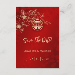 D'accompagnement Carte de sauvegarde de mariage chinoise rouge Magn