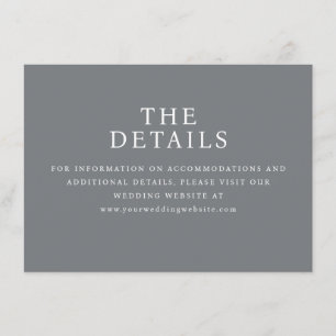 D'accompagnement Carte de site de mariage minimaliste gris professi