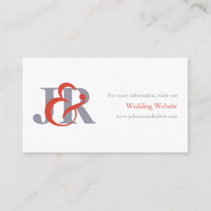 D'accompagnement Carte de site Mariage Monogram Elegant moderne