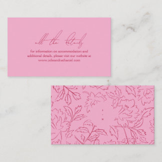D'accompagnement Carte de site Web botanique colorée rose + rouge