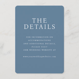 D'accompagnement Carte de site Web de mariage élégante en serif ble