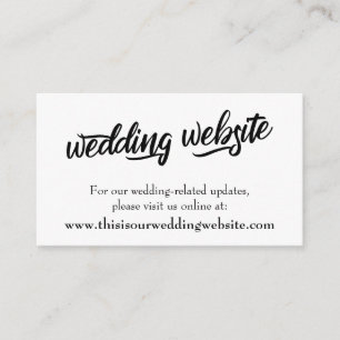 D'accompagnement Carte de site web de mariage en typographie minima