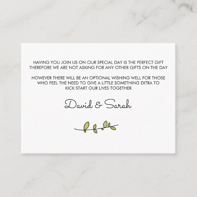 D'accompagnement Carte de Souhaits (Devant)